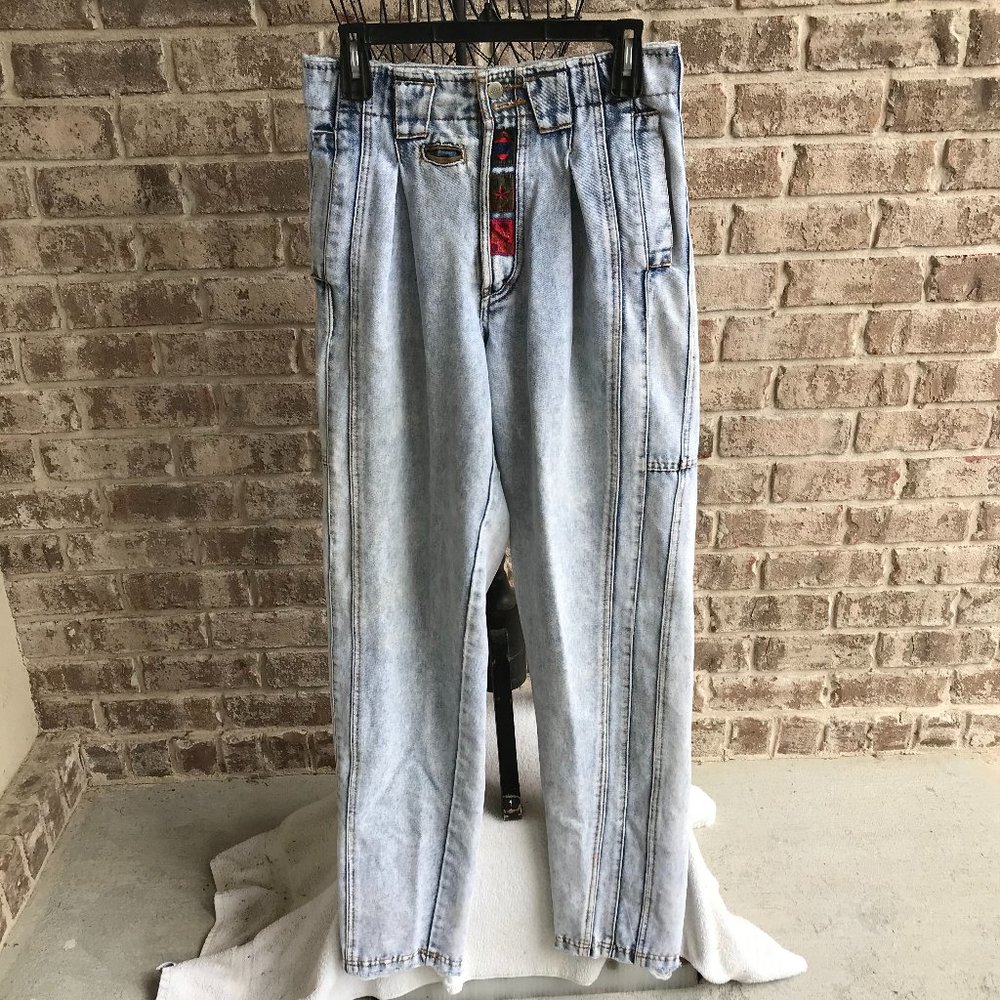 Cotler Blues Alley Jeans Acid Wash 1980's Vintage